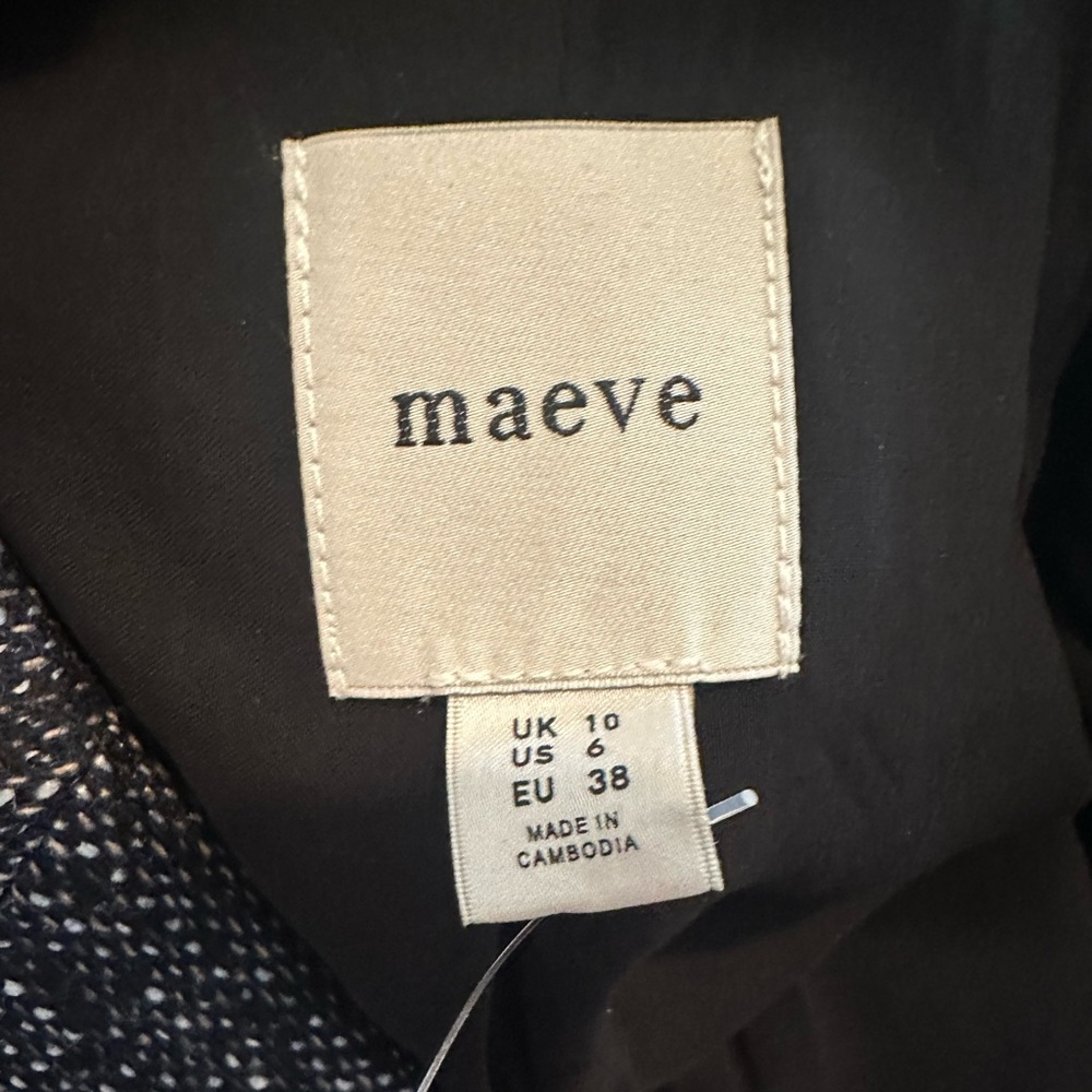 Maeve Mixed Media Relaxed Jacket Size 6 NWT - Picture 8 of 11